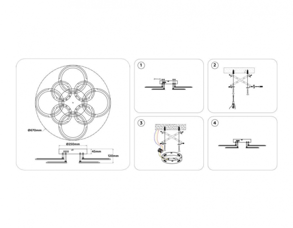 Светильник потолочный Ambrella light ACRYLICA FA8945 