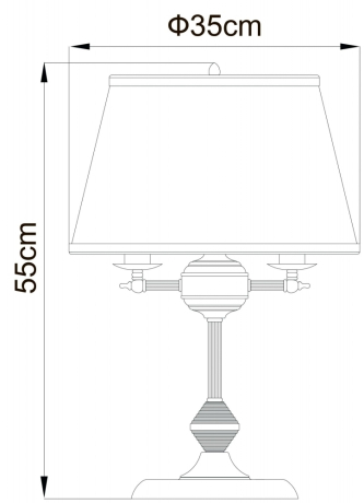 Настольная лампа в комплекте с лампочками  Arte lamp A3579LT-3AB+Lamps 