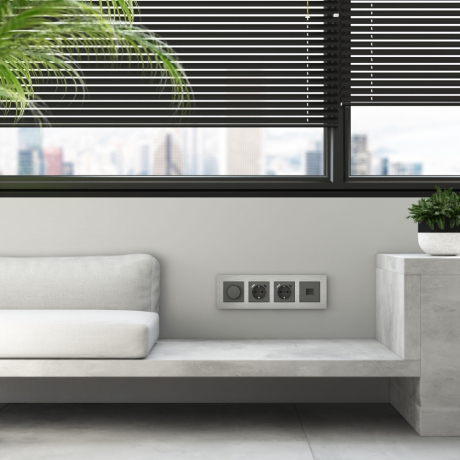 Рамка на 4 поста  AluMax (алюминий) W0043506 Werkel (a066328) 