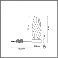 Нарушена упаковка!  <682021> Настольная лампа Lumion Moderni Shivon 6519/1T