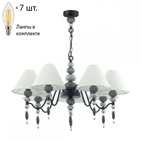 Подвесная люстра Odeon Sochi с лампочками 4896/7+Lamps E14 Свеча 