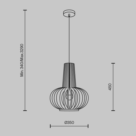 Подвесной светильник Maytoni Roots MOD193PL-01W 