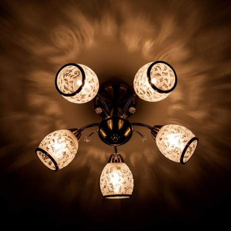 Люстра на штанге Eurosvet Gabriella 30026/5 античная бронза 