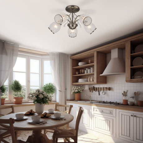 Люстра на штанге Eurosvet Gabriella 30026/5 античная бронза 