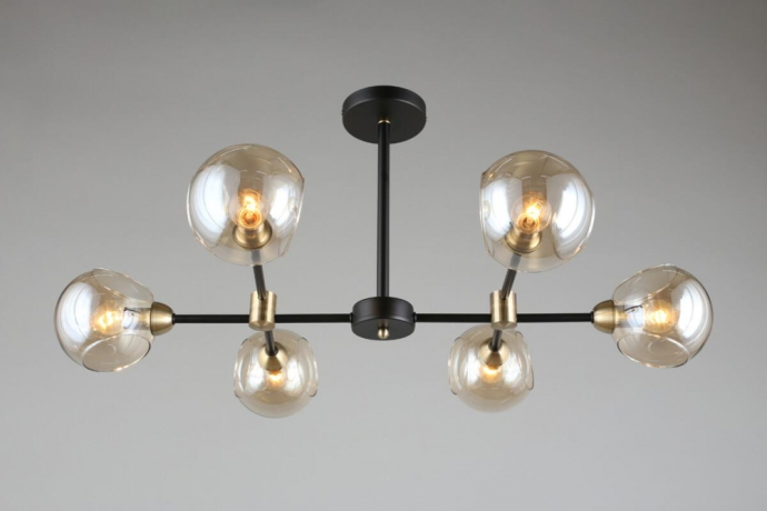 Люстра на штанге с лампочками Omnilux OML-94207-06+Lamps 