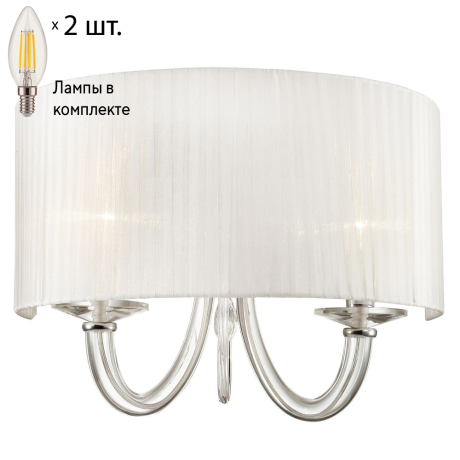 Настенный светильник с лампочками Favourite Snow 1698-2W+Lamps E14 Свеча 