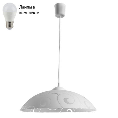 Подвесной светильник с лампочкой Arte lamp A3320SP-1WH+Lamps 