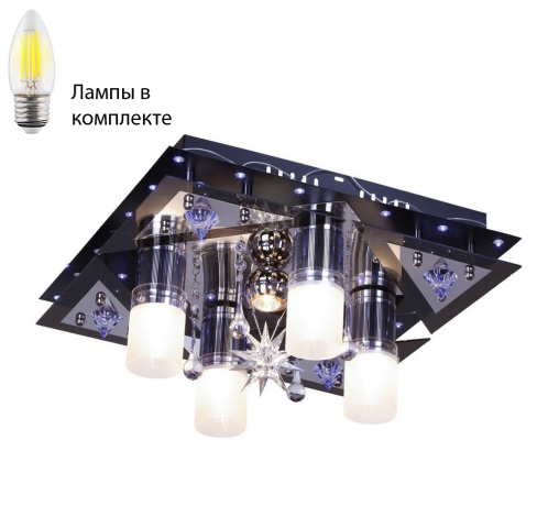 Люстра с пультом и лампочками Velante 174-247-05+Lamps 