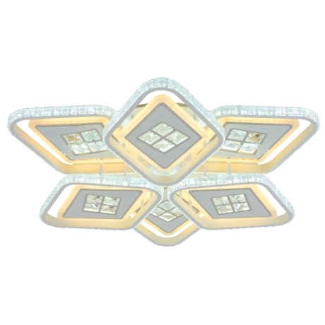 Светодиодная диммируемая люстра с ПДУ Profit Light 8054/3+3 WHT 324W 