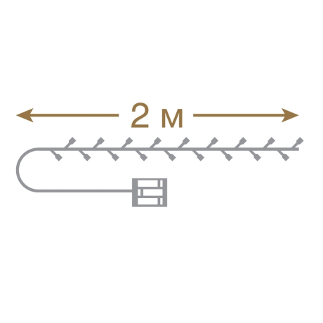 Нарушена упаковка!  <295885> Электрогирлянда ''Нить'' 20LED (холодный) с пультом IP20 Vegas 55105 