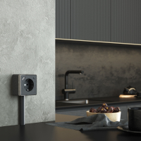 Розетка с заземлением, шторками и USB тип A+C Gallant (графит рифленый) W5071704 Werkel