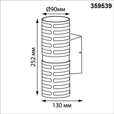 359539 STREET NT25 000 коричневый Светильник ландшафтный настенный IP65 LED 2*5W 3000К 100-240V NETZ NOVOTECH 