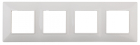 Нарушена упаковка.  <169363> Рамка на 4 поста (белый) Эра Elegance 14-5004-01 () Б0034399