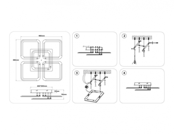 Светильник потолочный Ambrella light ACRYLICA FA8949 