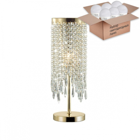 Настольная лампа Odeon Chokka  с лампочкой 5028/1T+Lamps E14 P45 