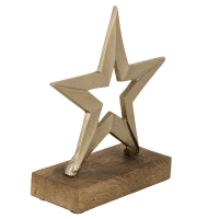 427543 Фигурка Звезда BALIGUIAN L150, B50, H160 алюминий, дерево, золотой, натуральный Eglo