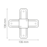 Однофазный X-образный соединитель для шинопровода Barra Lightstar 502146 