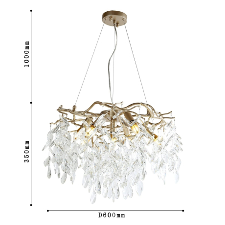 Подвесная люстра Favourite Brillo с лампочками 3056-7P+Lamps E14 Свеча 