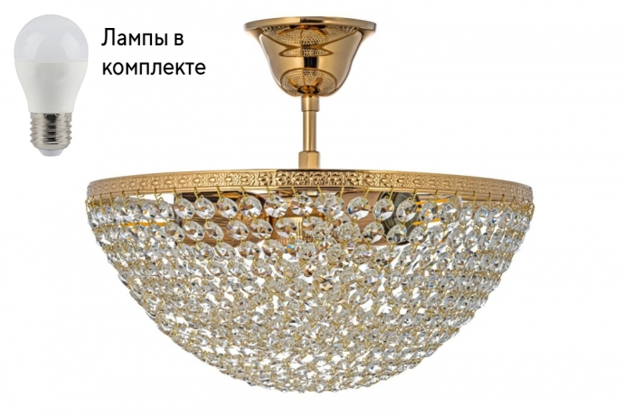 Потолочная люстра с лампочками Arti Lampadari Stella E 1.3.30.505 G+Lamps 