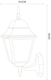 Уличный настенный светильник Arte Lamp Bremen A1011AL-1BK