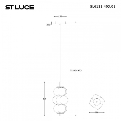 Подвесной светодиодный светильник ST Luce Talisman SL6121.403.01 