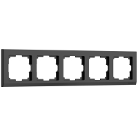 Рамка на 5 постов (черный) Werkel W0051808