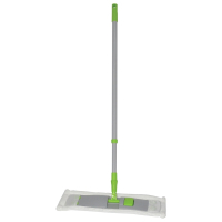 Нарушена упаковка!  <221070> Швабра с флаундером 40 см, телескопический черенок 120 см, резьба 1,6 см, микрофибра (тип К), ЛЮБАША, 605028 (605028)