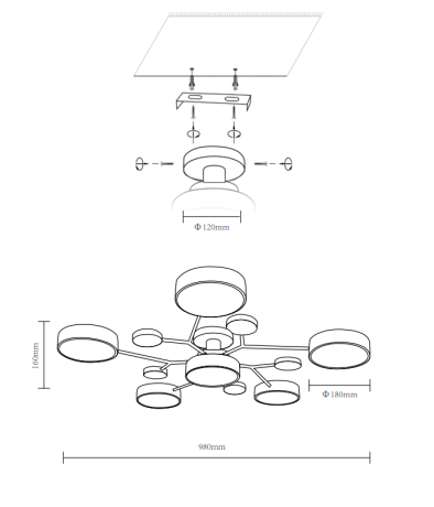 Потолочная люстра Velante 446-007-06 