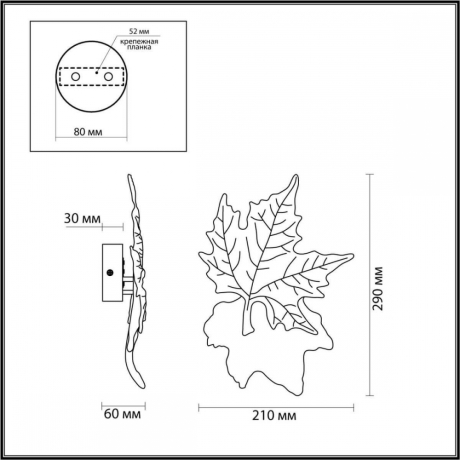 Бра Odeon Light Eva 4371/6WL 
