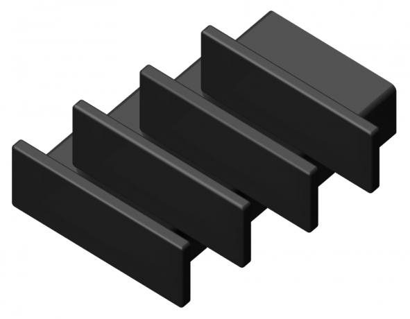 4шт. Заглушка для накладного алюминиевого профиля GP1700 Ambrella light ILLUMINATION Alum GP8320 