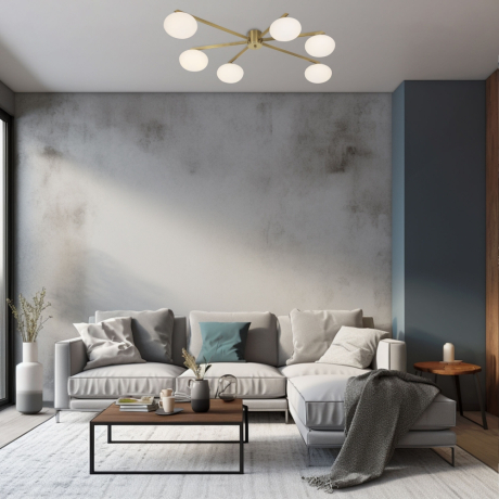 Потолочный светильник со стеклянными плафонами Eurosvet Opaline 70220/6 (a065766) 