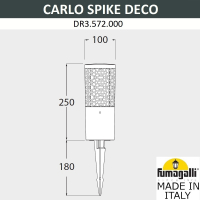 Ландшафтный светильник Fumagalli Carlo Deco SPIKE DR3.572.000.AXU1L