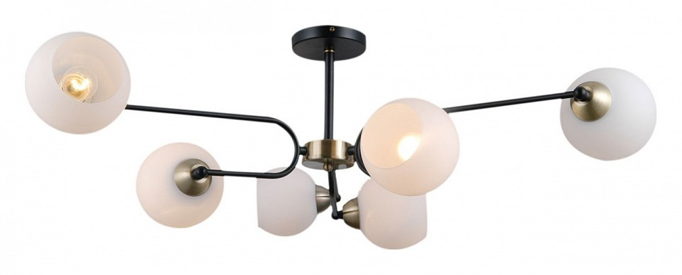 Люстра на штанге ILLUMICO  IL0249-6CSQ-79 BK AB 