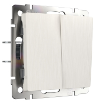 Выключатель  двухклавишный (перламутровый рифленый) Werkel W1120013