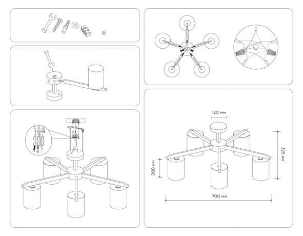 Потолочная люстра Ambrella light TRADITIONAL LoftTR83113 