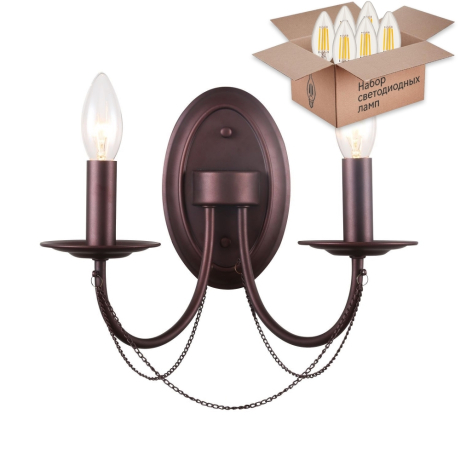 Бра F-Promo Plini с лампочками 2590-2W+Lamps E14 Свеча 