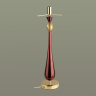 4868/1T STANDING ODL_EX22 21 золотой/бордовый/стекло База для высокой лампы E27 1*60W TOWER 