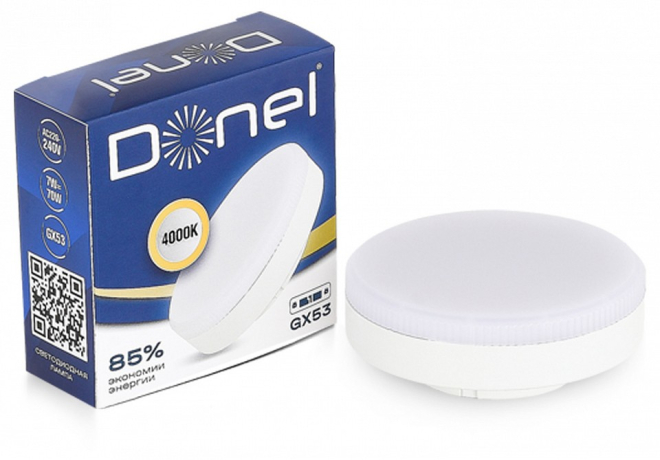 Лампа светодиодная Donel DN03 GX53 7Вт 4000K DN03006N7GX53