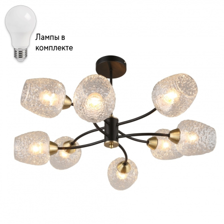 Люстра на штанге с лампочками Omnilux OML-67807-08+Lamps 