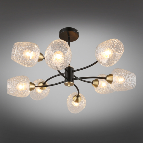 Люстра на штанге с лампочками Omnilux OML-67807-08+Lamps 