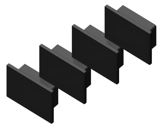 4шт. Заглушка для накладного алюминиевого профиля GP1750 Ambrella light ILLUMINATION Alum GP8370 