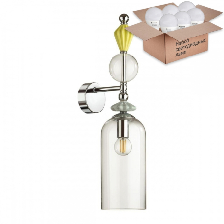 Бра Odeon Light Bizet с лампочкой 4893/1WA+Lamps E14 P45 