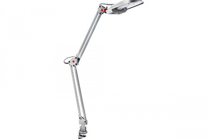 KD-017C C03 серебро Настольный светильник на струбцине Camelion 3280 