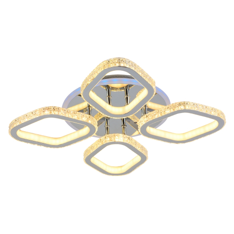 Светодиодная диммируемая люстра с ПДУ Profit Light 8044/4 CHR 