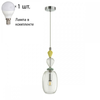 Подвесной светильник Odeon Light Bizet с лампочкой 4893/1B+Lamps E14 P45