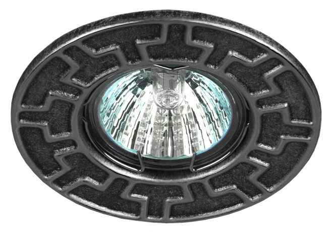 Точечный встраиваемый штампованный светильник Эра ST5 CH/BK Б0036485 