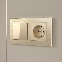 Розетка с заземлением (шампань) Werkel W1171011