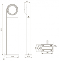 Наземный высокий светильник Arte Lamp San Francisco A1831PA-1BK