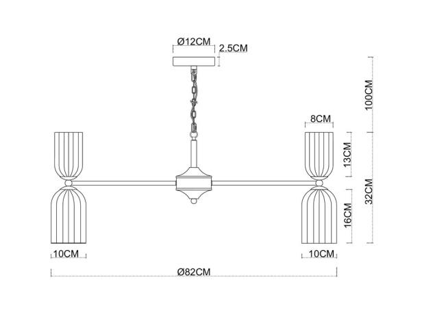 Подвесная люстра Arte Lamp Charm A1623LM-16GO 