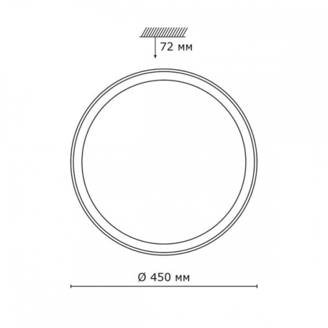 Нарушена упаковка!  <105578> 2049/DL Настенно-потолочный светодиодный светильник с пультом ДУ Sonex Kabrio 